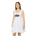 PIF Crown Skater Dress WHITE - Women’s Casual A-Line Dress