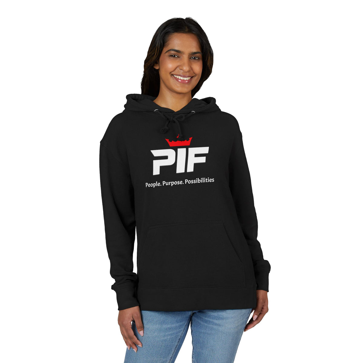 PIF Crown Hoodie — People. Purpose. Possibilities. Pullover