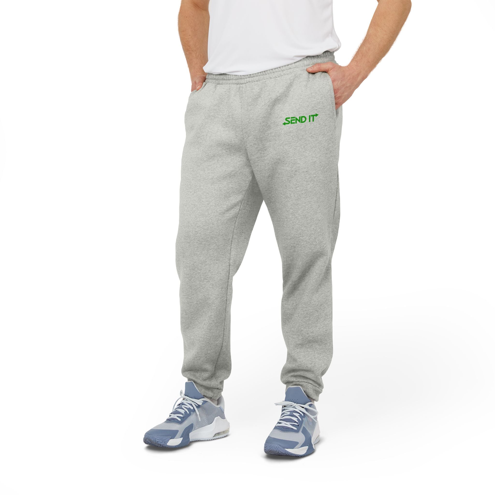 "Send It" Fleece Joggers — Grey adidas Sweatpants