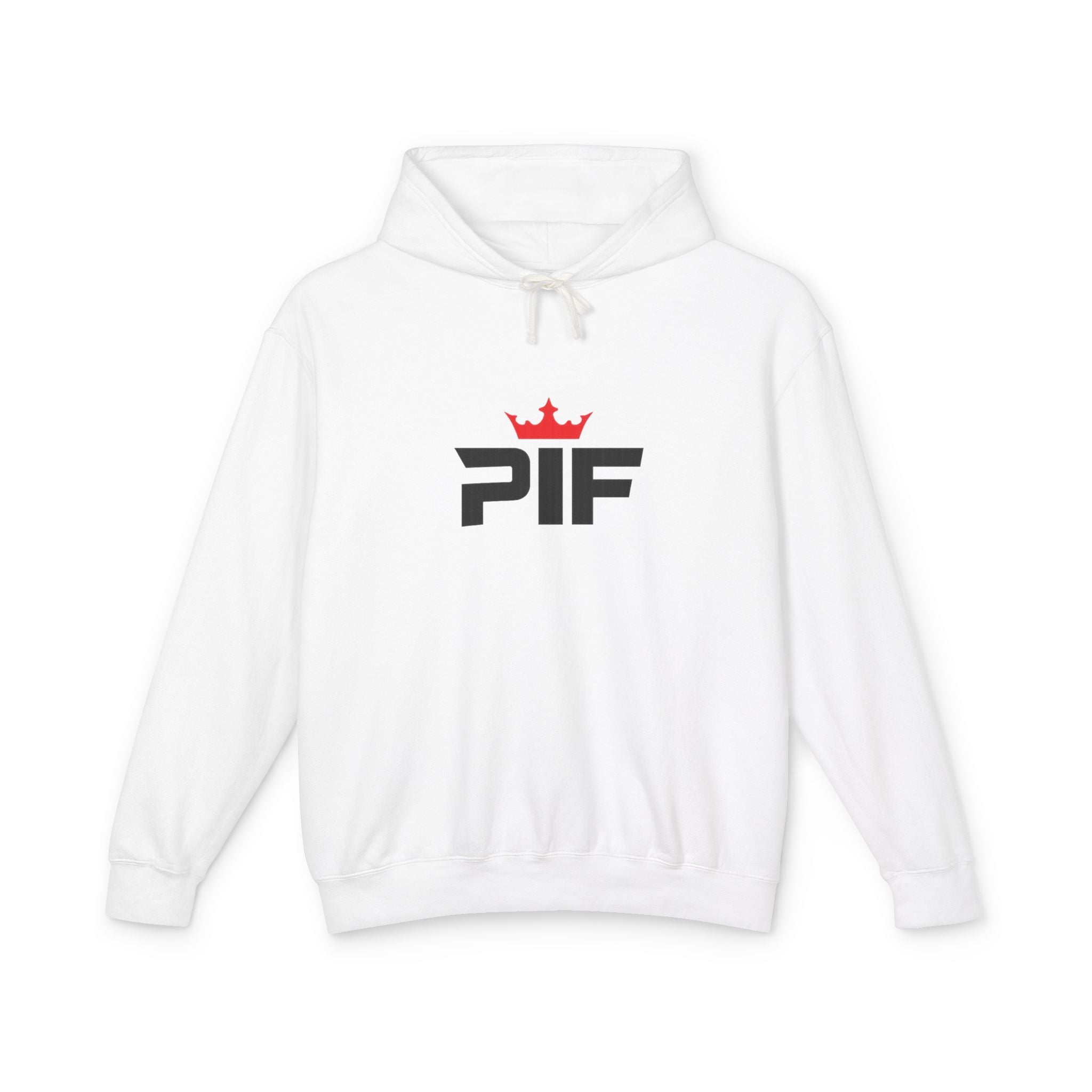PIF Crown Logo Hoodie — Lightweight Cream Pullover