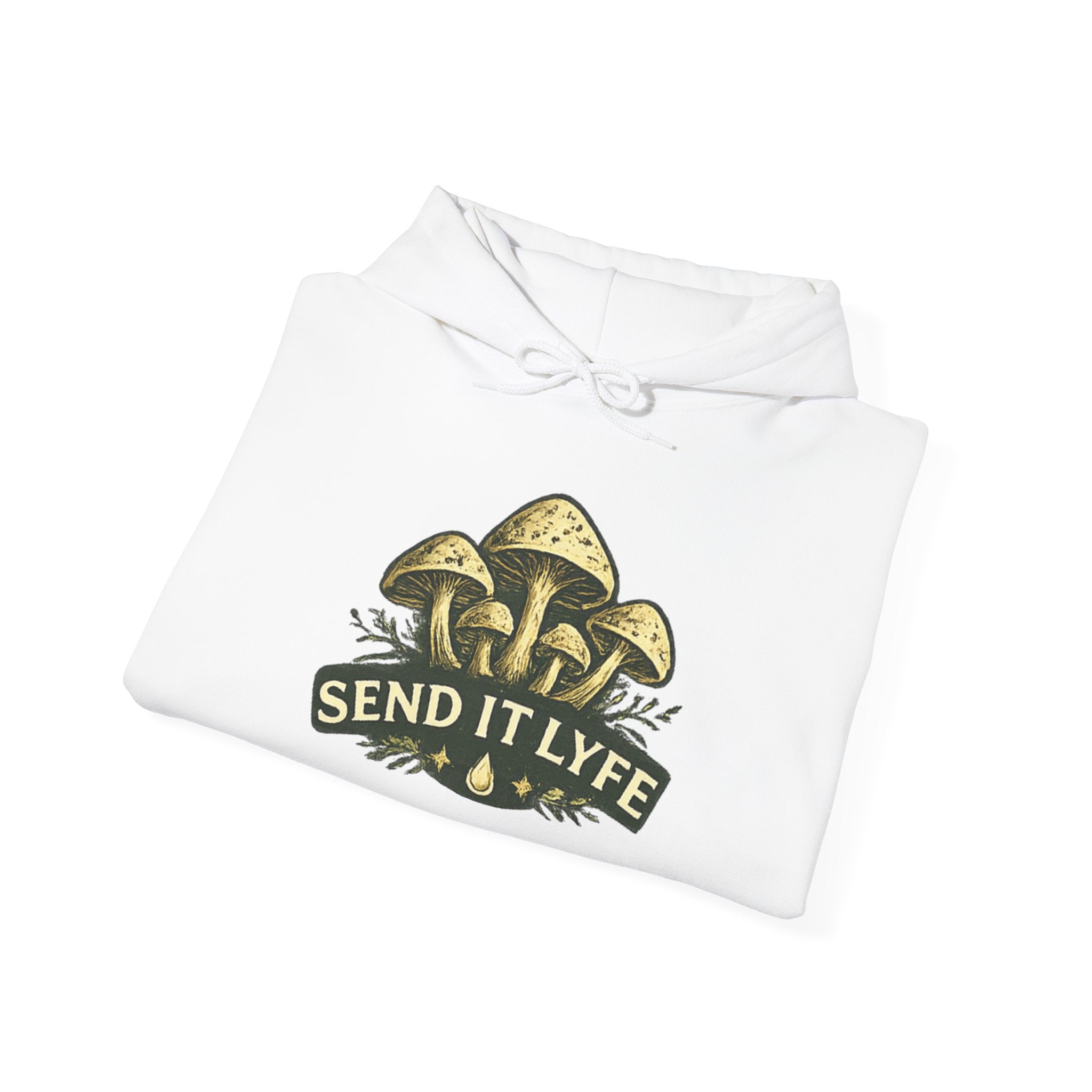 Mystic Icons Hoodie - "send it lyfe" Minimal Graphic Pullover