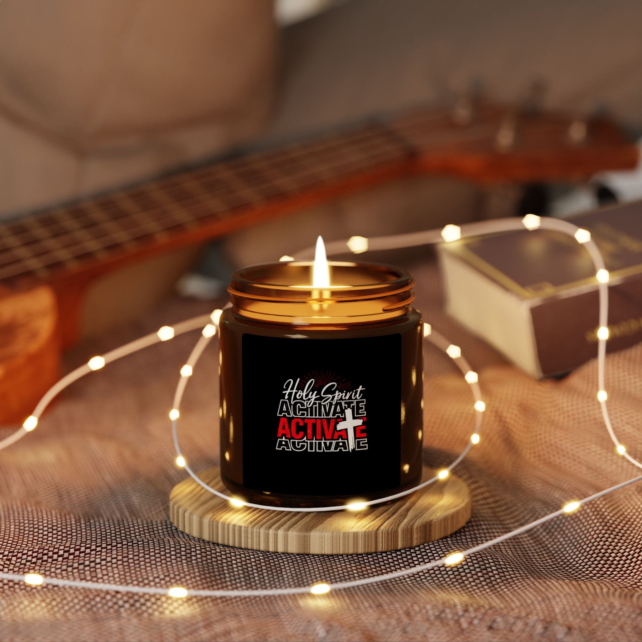 Holy Spirit Activate Soy Candle — Amber Jar Scented Candle (Multi-Size)