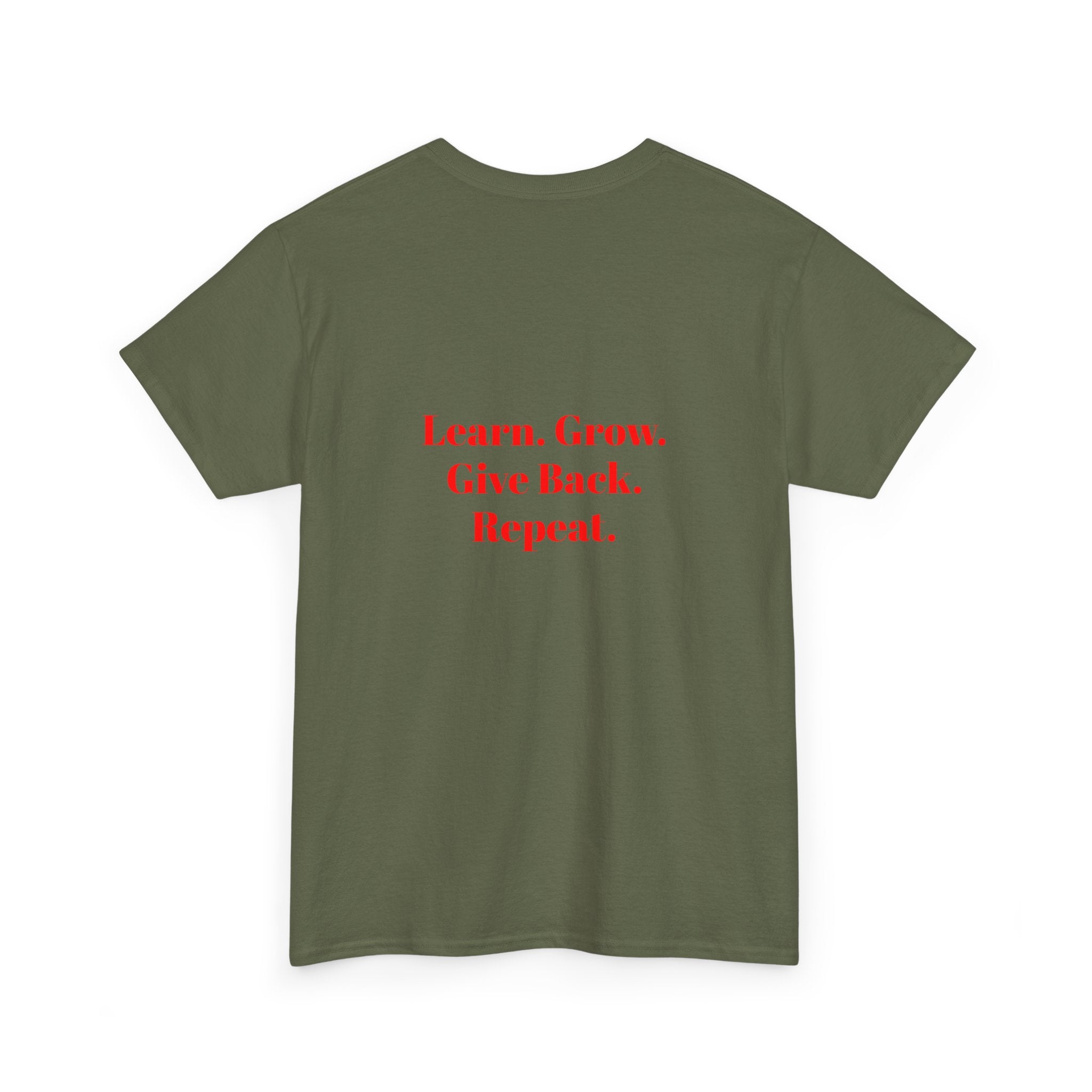 Pay It Forward Learning Center T-Shirt — "Learn. Grow. Give Back. Repeat."