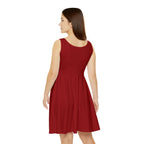 PIF Crown Skater Dress RED - Women’s Casual A-Line Dress