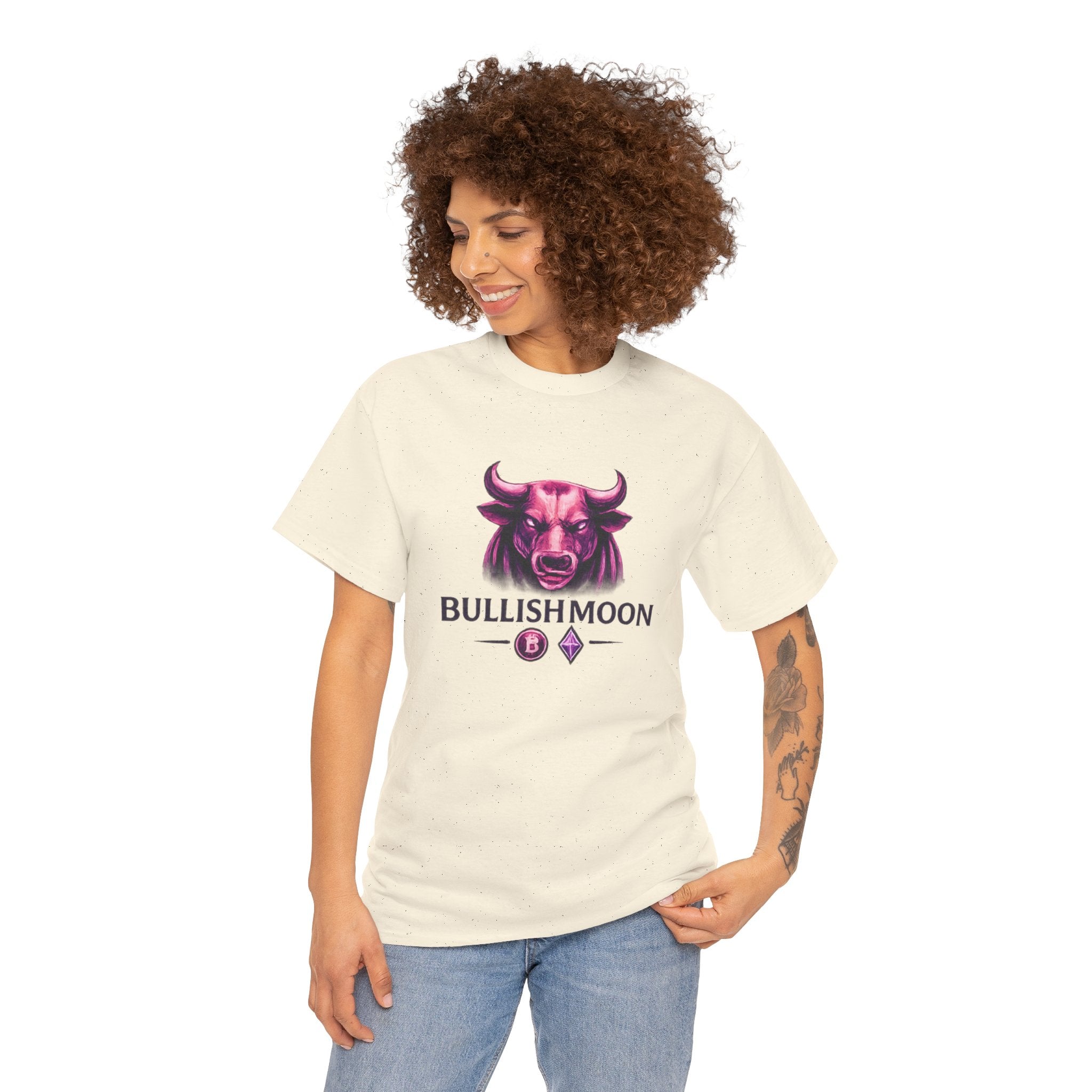 "Bullish Moon" Women's T‑Shirt —Bull Logo Tee