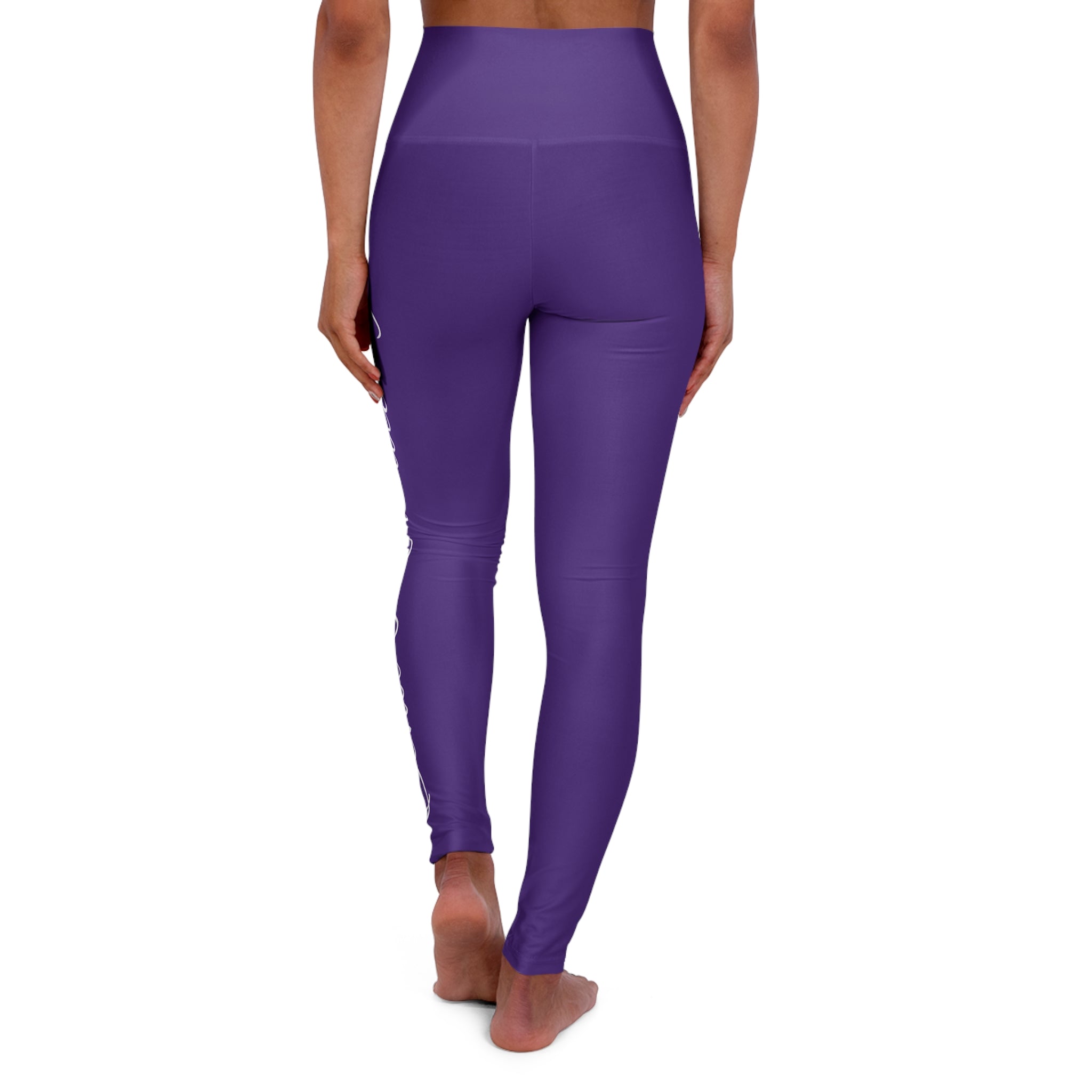 "Send It Academy" Purple High Waisted Yoga Leggings