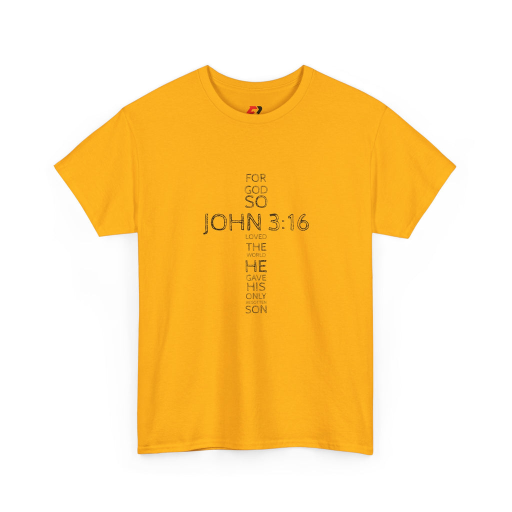 John 3:16 Cross Christian T-Shirt — Faith Gospel Tee