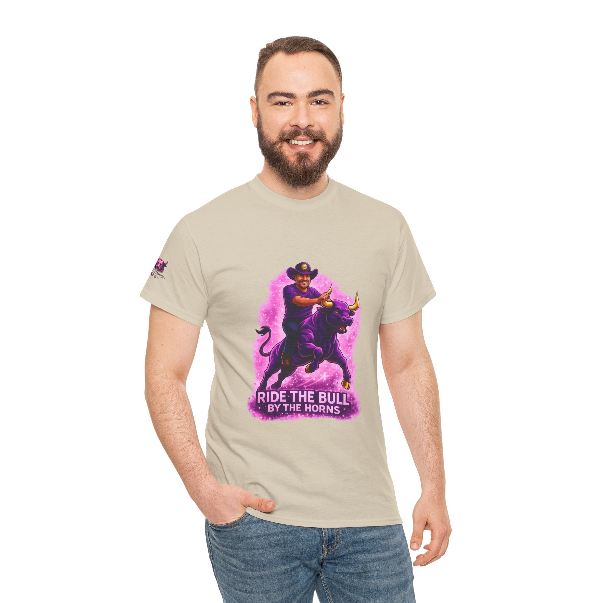 "Ride the Bull by the Horns" Graphic Mens Tee — “Ride the Bull by the Horns” Motivational Cowboy T-Shirt