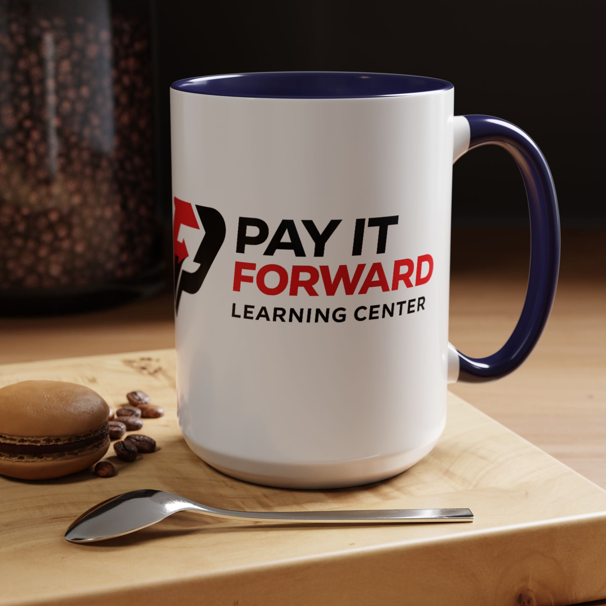 Pay It Forward Accent Coffee Mug — Bold Accent Ceramic Coffee Cup (11/15oz)