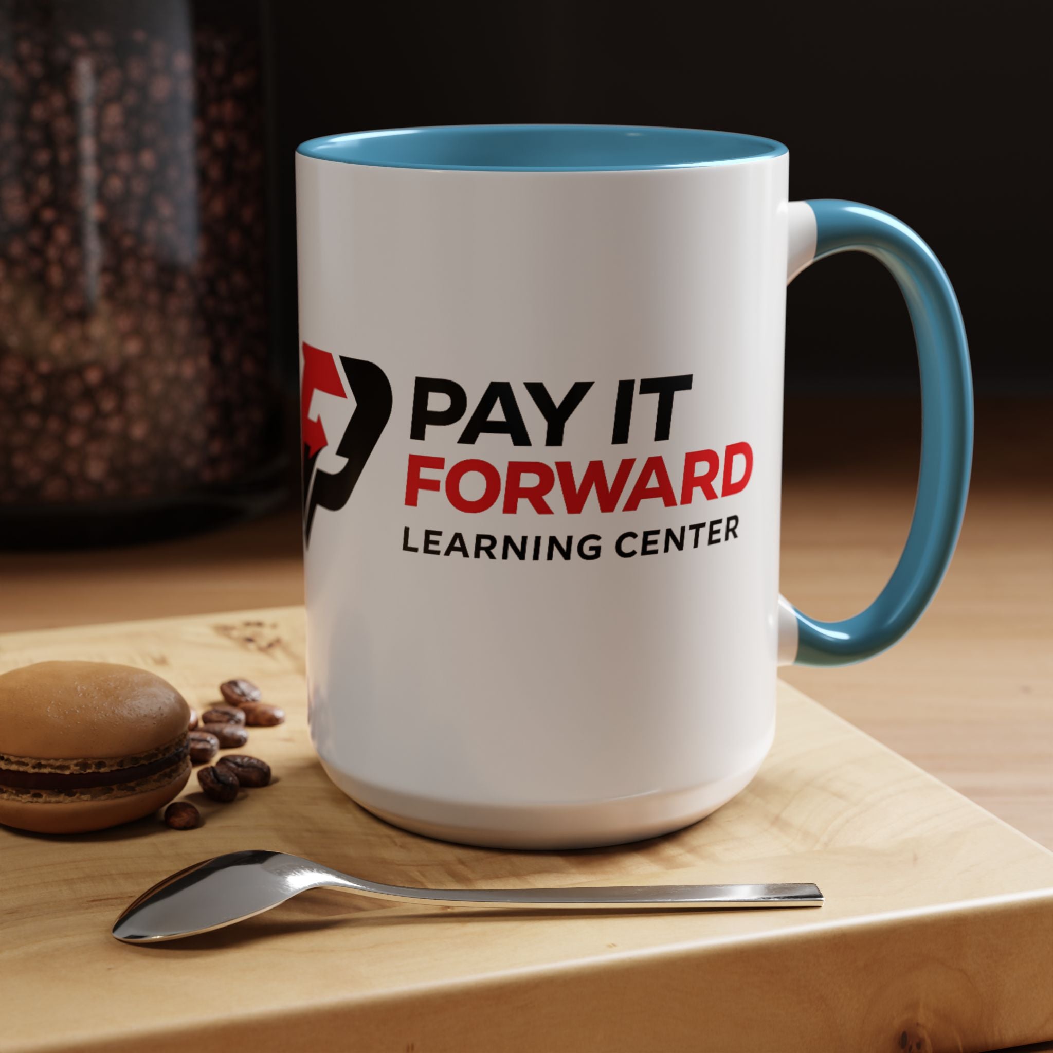 Pay It Forward Accent Coffee Mug — Bold Accent Ceramic Coffee Cup (11/15oz)