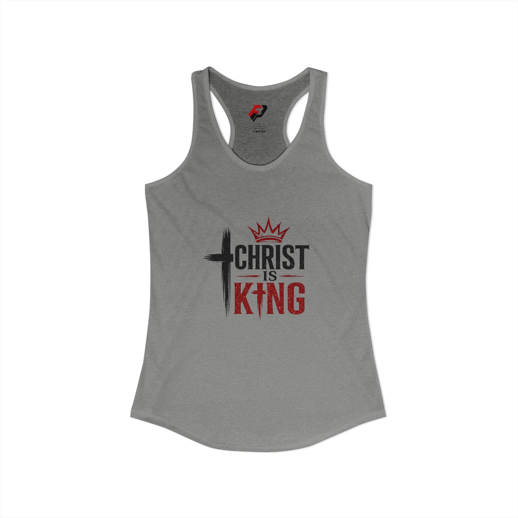 Christ Is King Racerback Tank — Women's Faith-Based Christian Tank Top