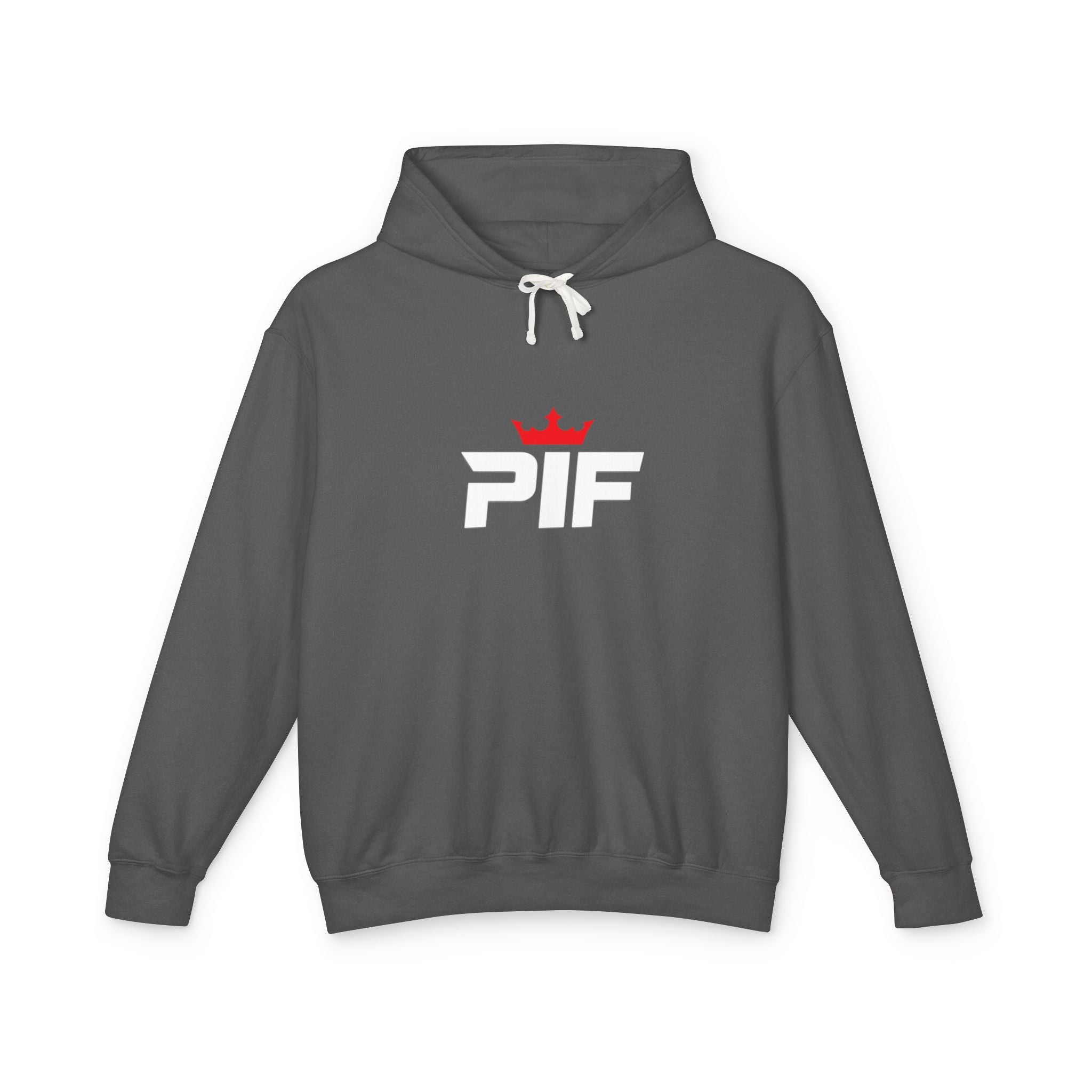 PIF Crown Logo Hoodie — Lightweight Cream Pullover