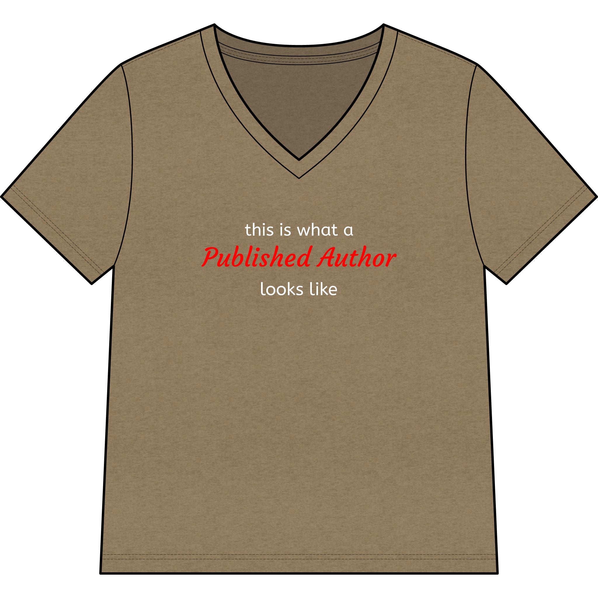 "This is what a Published Author looks like" V-Neck Tee