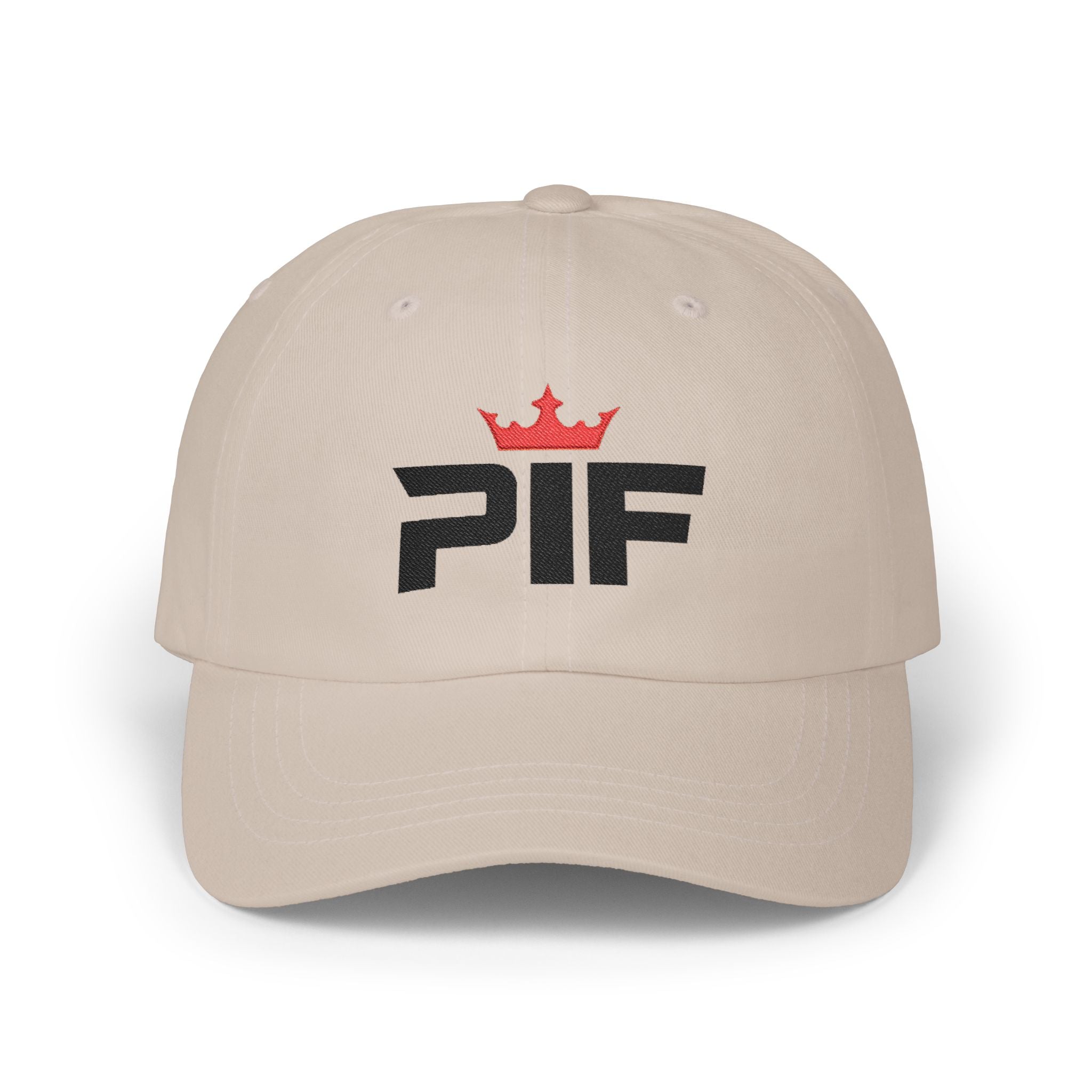 PIF Crown Dad Cap — Embroidered Classic Baseball Hat