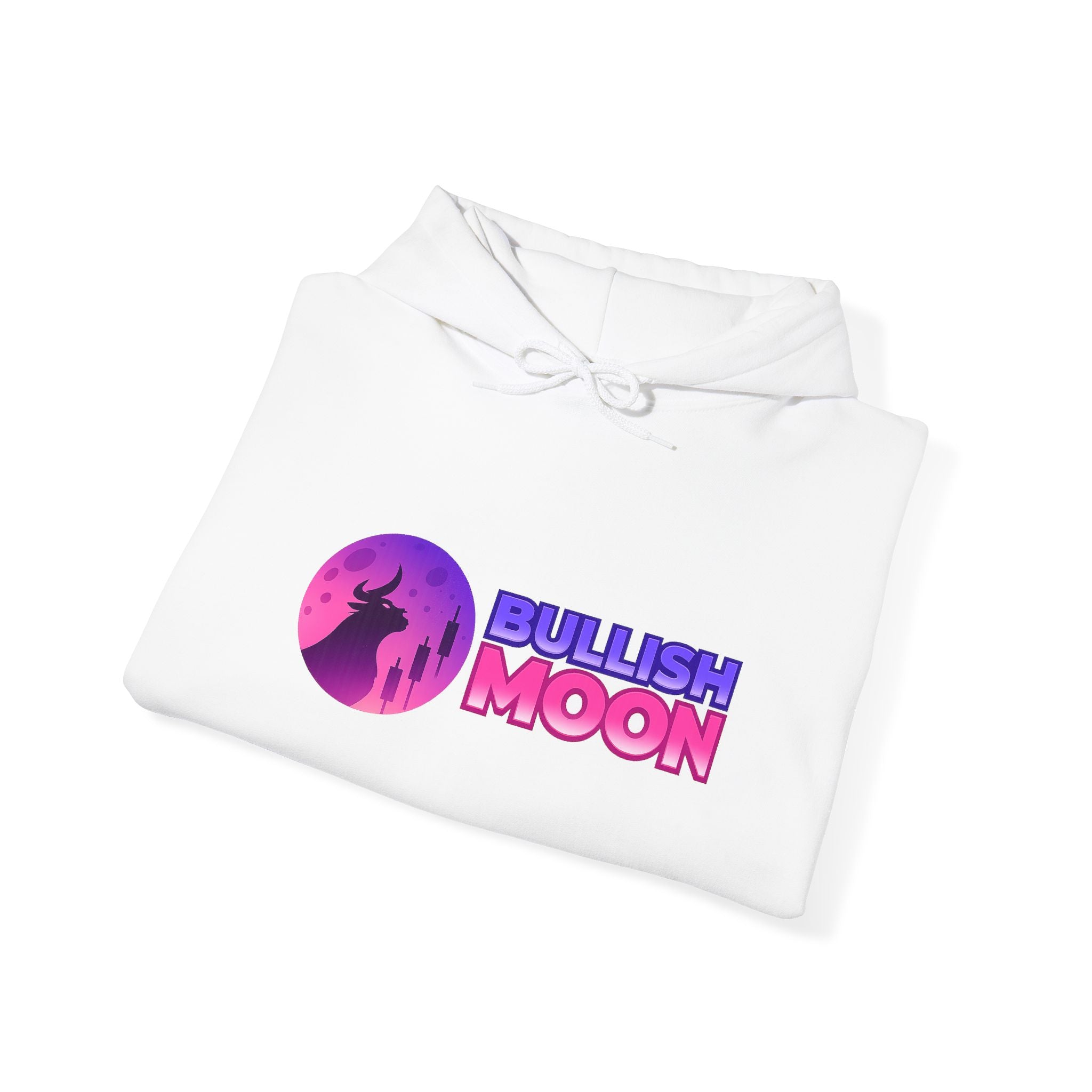 "Bullish Moon" Men's Hoodie — Crypto Trading Moonrise Graphic Hooded Sweatshirt