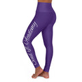 "Send It Academy" Purple High Waisted Yoga Leggings