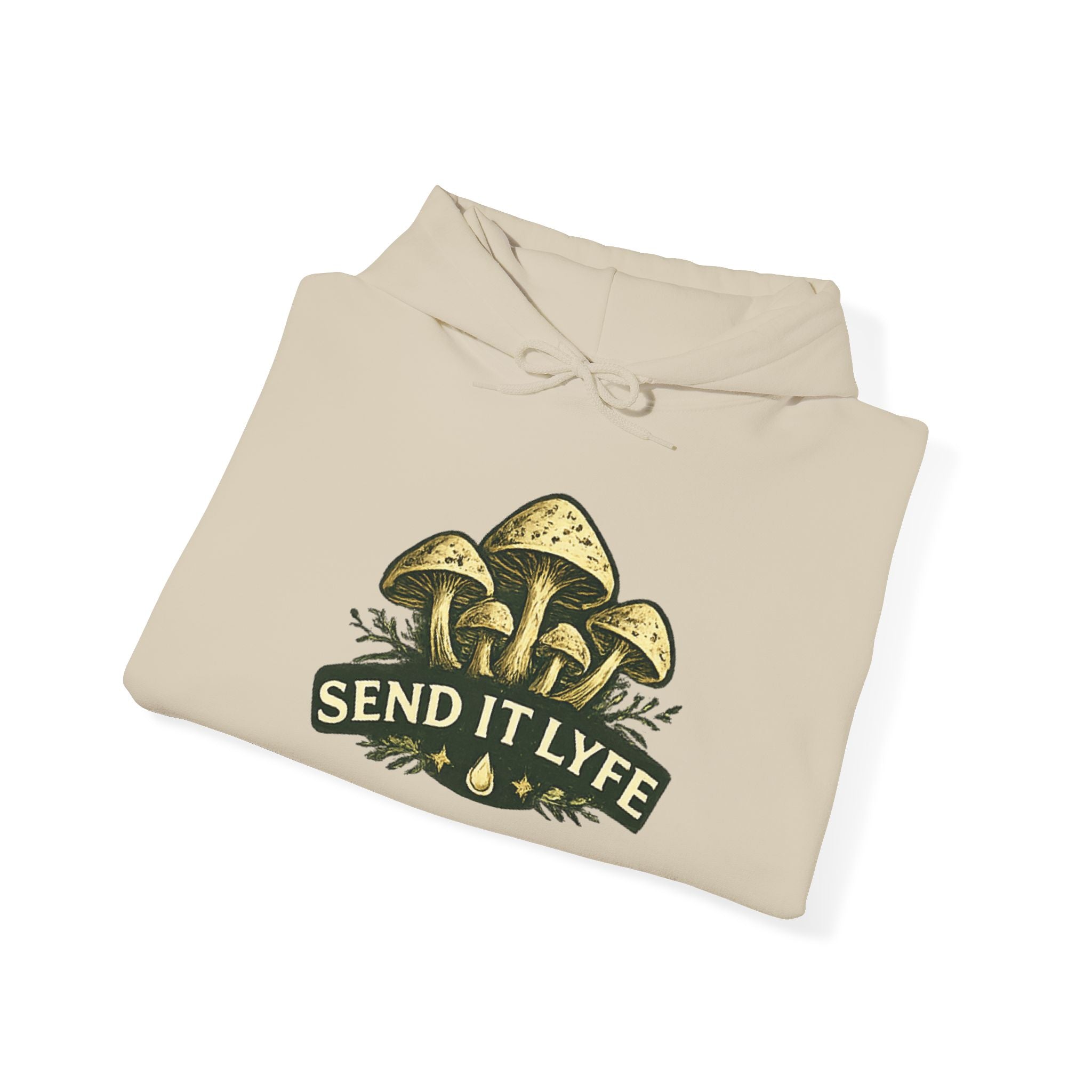 Mystic Icons Hoodie - "send it lyfe" Minimal Graphic Pullover