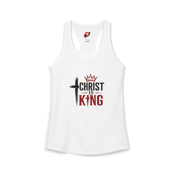 Christ Is King Racerback Tank — Women's Faith-Based Christian Tank Top