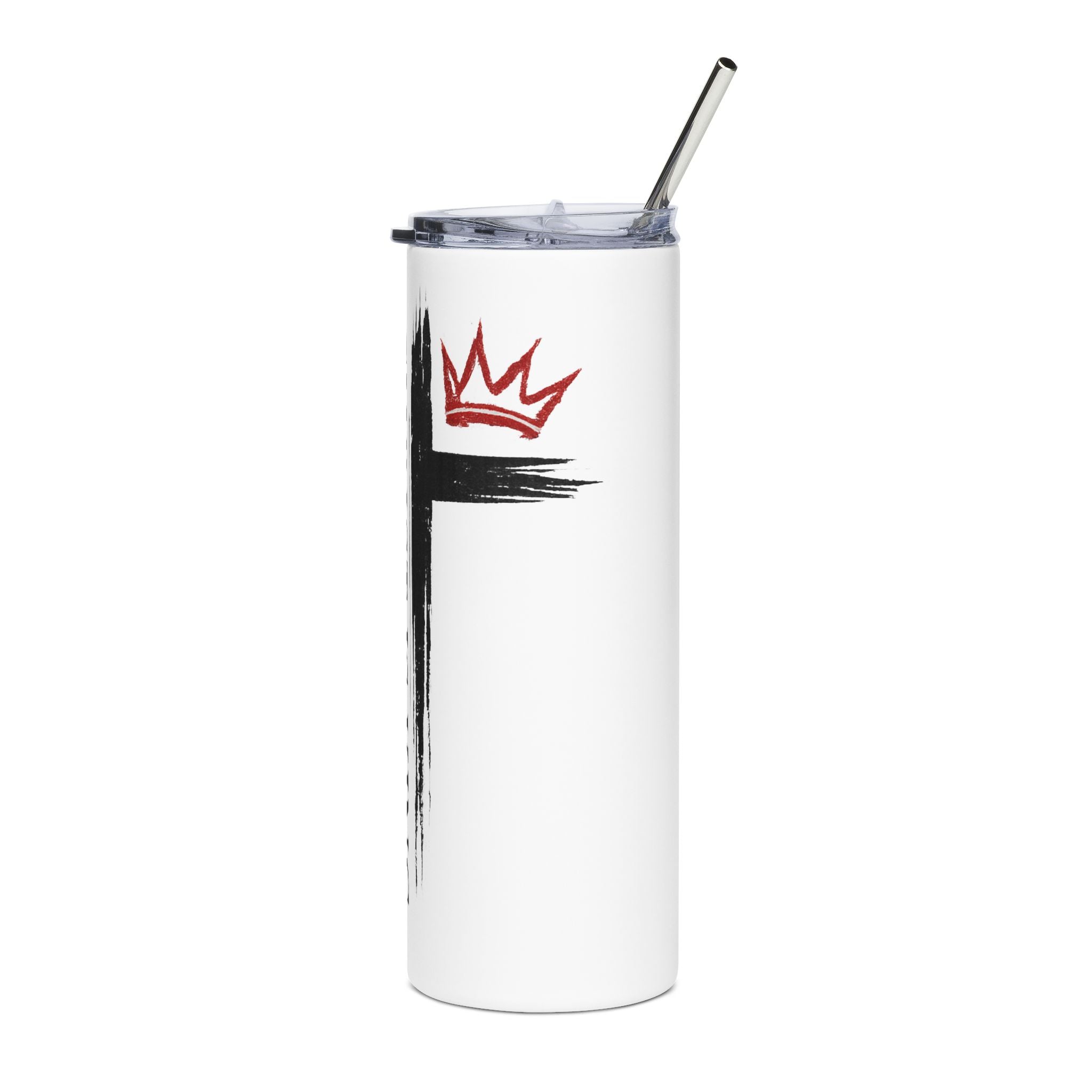 20oz Stainless Tumbler – "Christ Is King" Cross Design