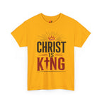 Christ Is King T-Shirt — Christian Faith Tee with Crown & Cross Design
