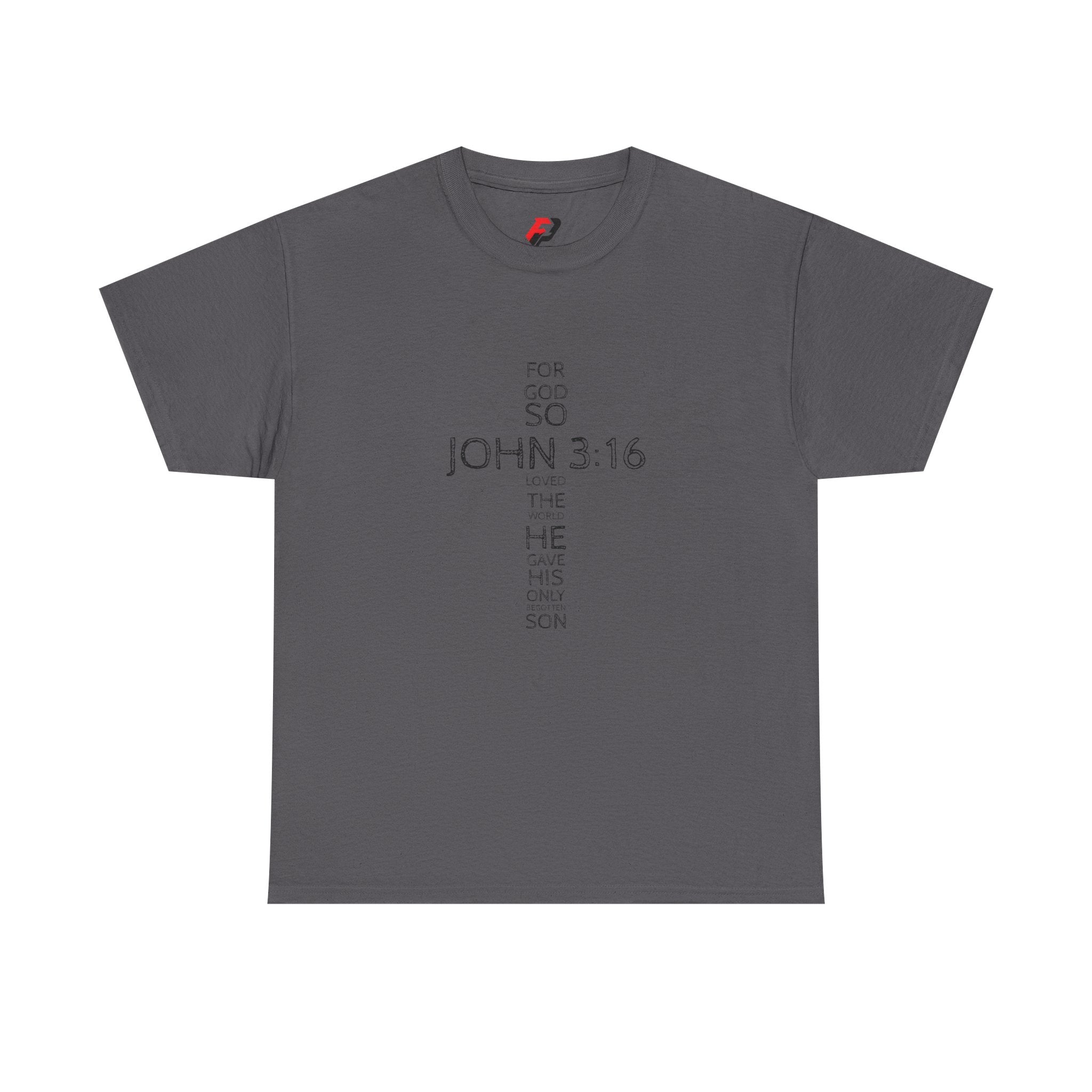 John 3:16 Cross Christian T-Shirt — Faith Gospel Tee