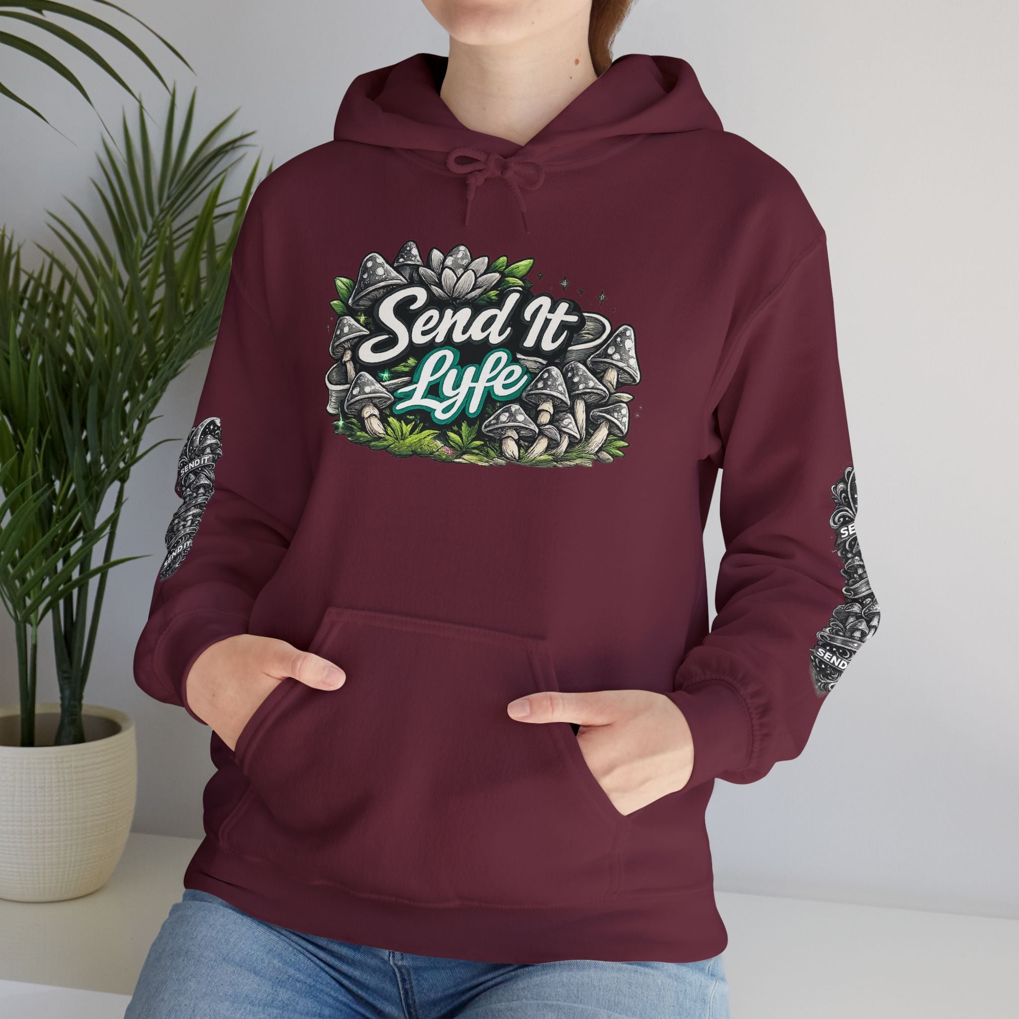 “Send It Lyfe” Skate-Style Graphic Pullover Women's Hoodie