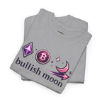 Bullish Moon Tee — Crypto Moonrise Bitcoin & Ethereum Graphic T-Shirt
