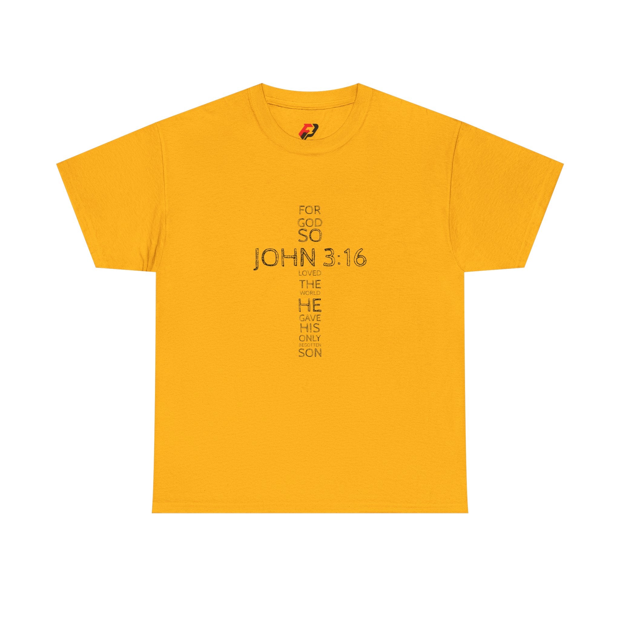 John 3:16 Cross Christian T-Shirt — Faith Gospel Tee
