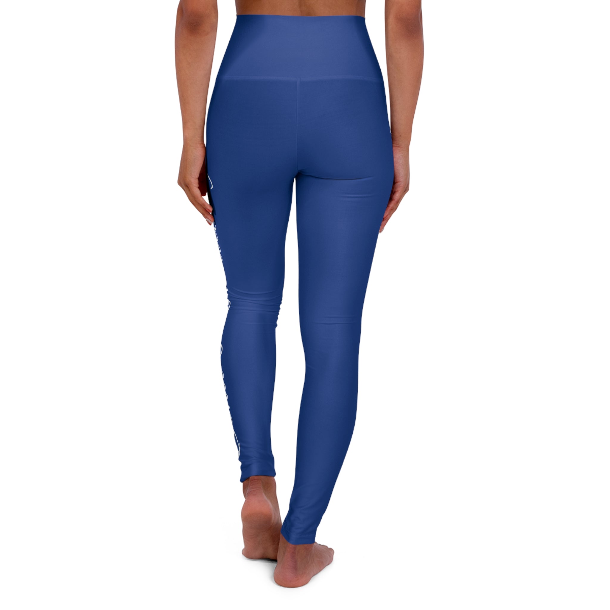 "Send It Academy" Blue High Waisted Yoga Leggings