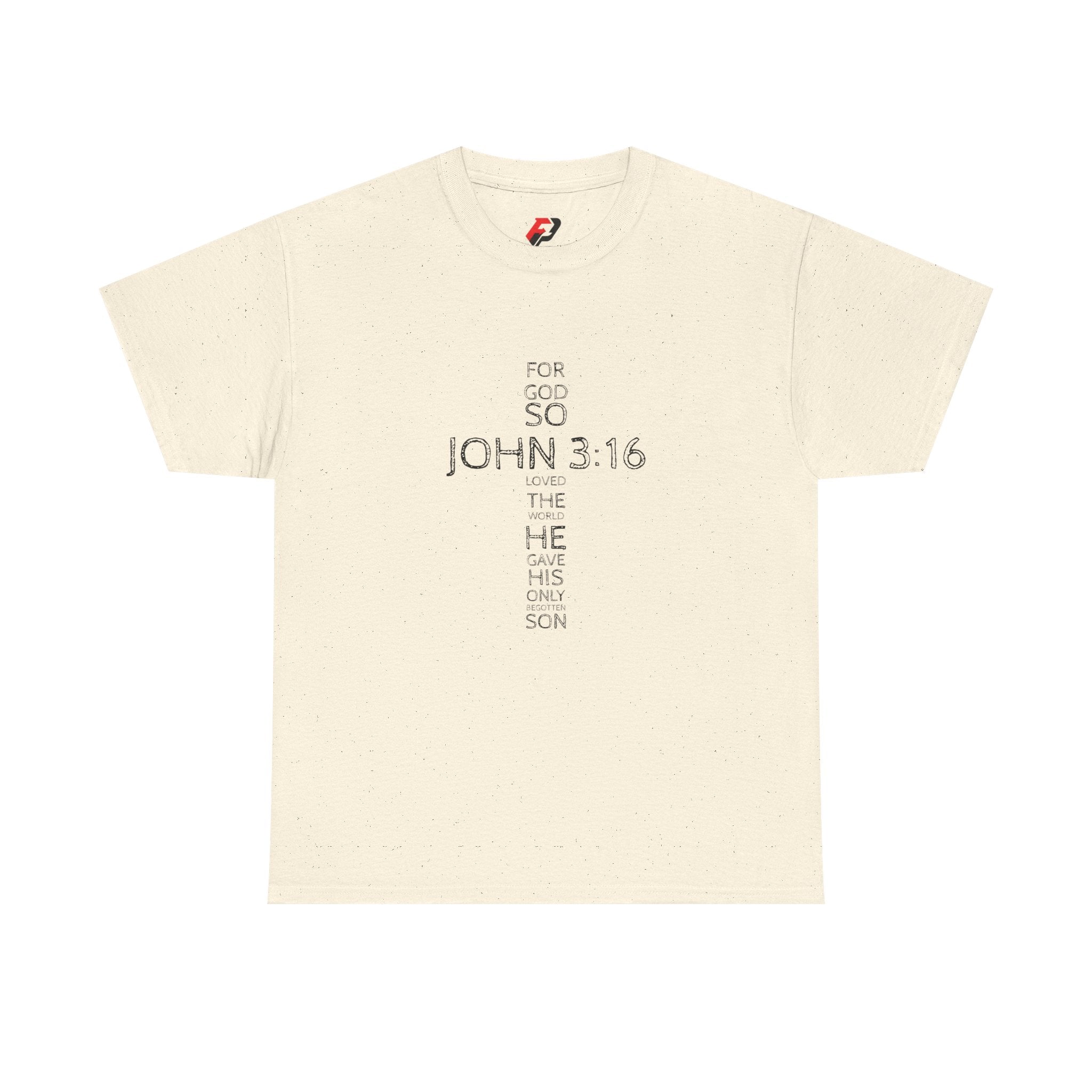 John 3:16 Cross Christian T-Shirt — Faith Gospel Tee